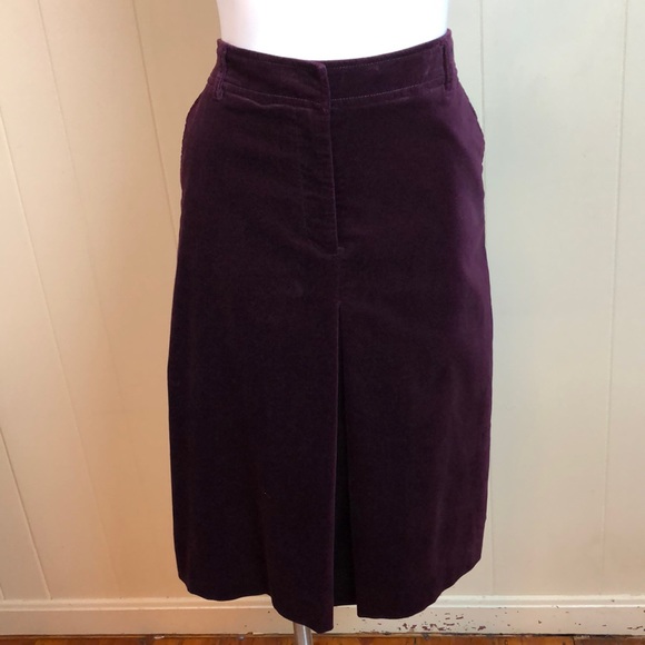 Talbots Dresses & Skirts - Talbots Pleated Velvet Pin Up Skirt 8 Party Career Daytime Night Out